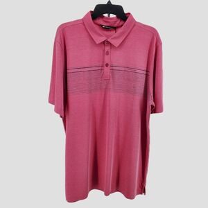 Travis Mathew Final Call Mens XXL Red Heathered Golf Polo Shirt Short Sleeve New